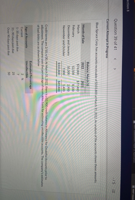  NWP ALSO ONE Application W NWP Asses ection 8 Question 39