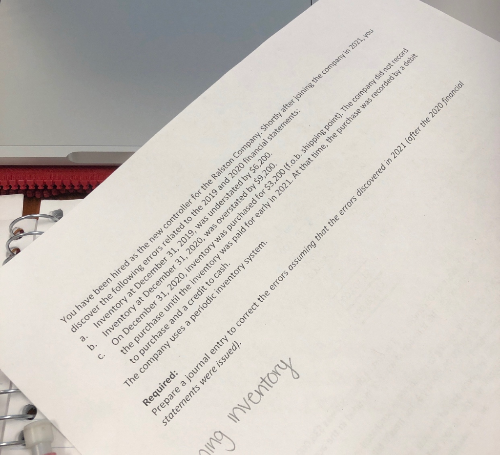 PLEASE HELP ASAP !!!!! THUMBS UP!! a. Inventory at December 31, 2019,
