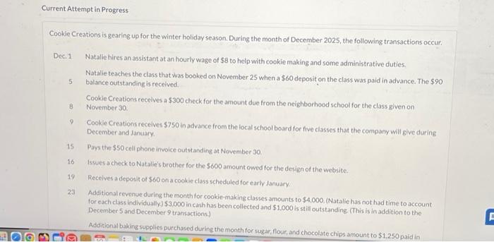  Current Attempt in Progress Cookie Creations is gearing up for the