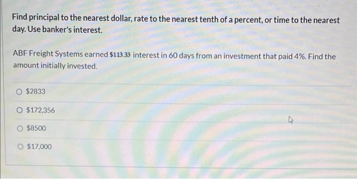 rates to the nearest whole percent, and time to the nearest month.