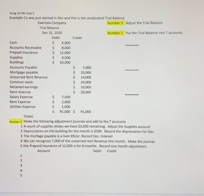 Please help solve by doing number one, two, then three. Will give