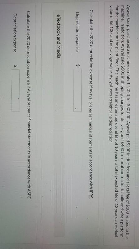  please solve it correctly Ayayai Corp purchased a machine on July