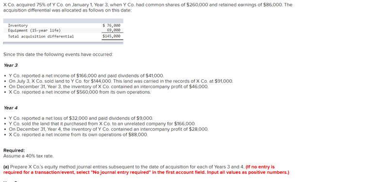  Q a) Given in pictures A b)(b) Calculate consolidated net income