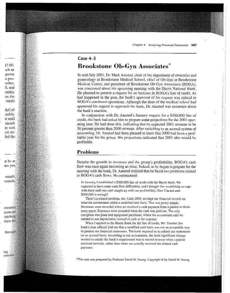 1) a). Prepare a Projected Operating Statement on the accrual basis for