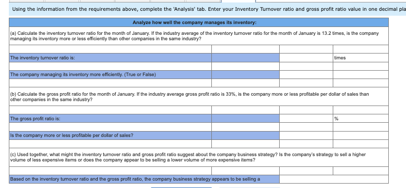 January Year 1, the company had the following inventory transactions: January 3