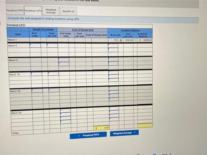 applies to the questions displayed below.) Warnerwoods Company uses a perpetual inventory