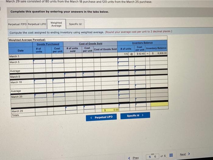 system. It entered into the following purchases and sales transactions for March