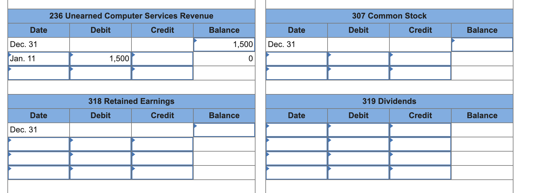  I do not know this part??? 307 Common Stock 236 Unearned