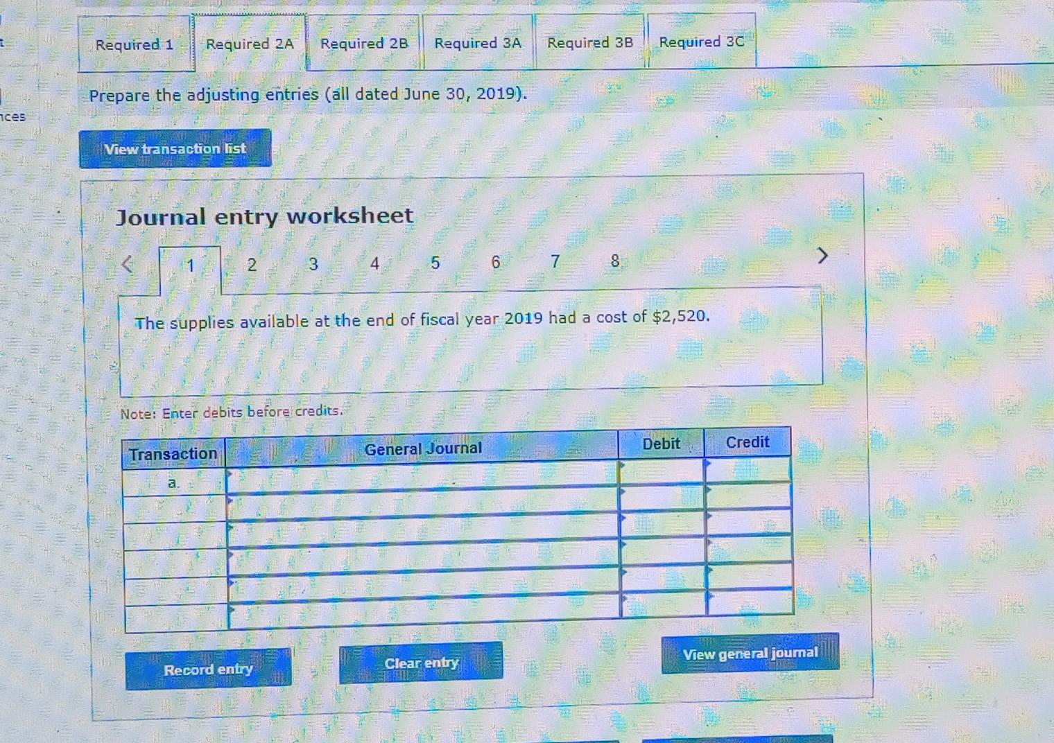 year. The June 30, 2018, credit balance of the owner's capital account
