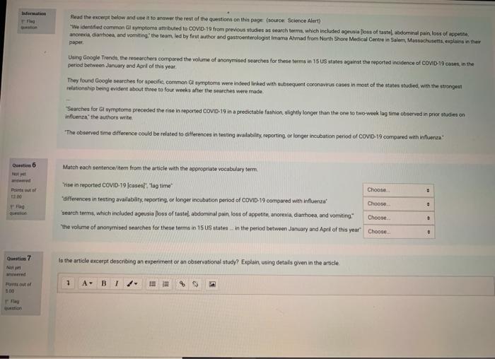  Informat Head the excerpt below and use it to answer the