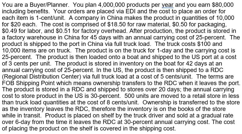 original situation: Calculate and analyze Scenario 3. You must do the analysis
