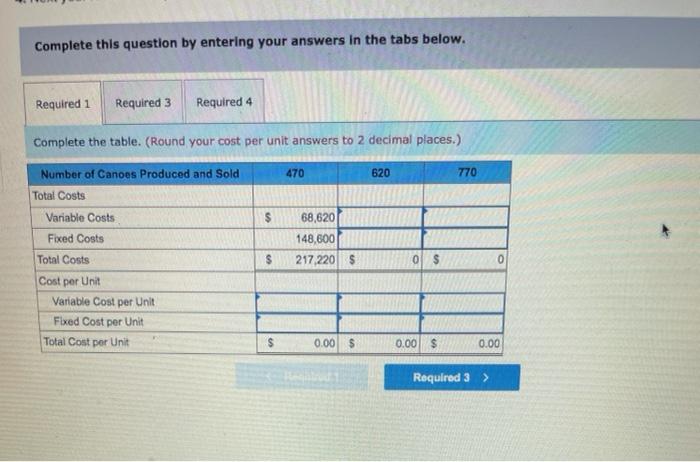 5-1,5-5] Riverside Inc. makes one model of wooden canoe. partial information for