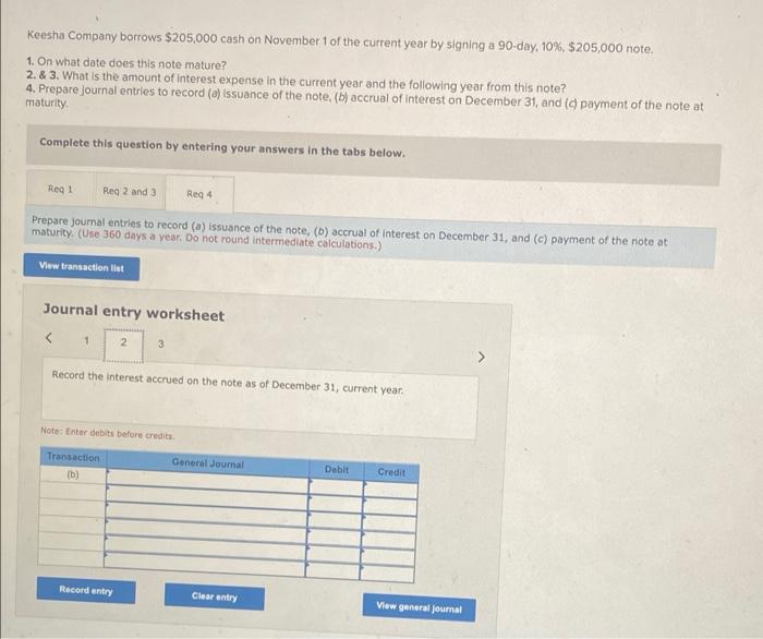 \& 3. What is the amount of interest expense in the current