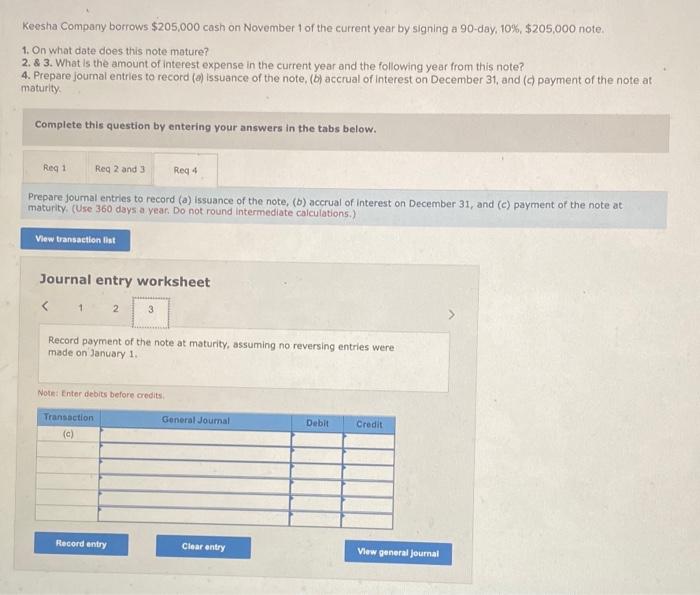 year and the following year from this note? 4. Prepare journal entries