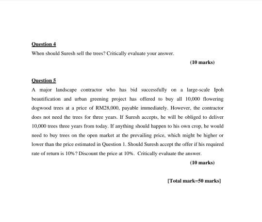 step SECTION A: MINI-CASE Answer ALL questions Alan's Tree Garden, SDN BHD