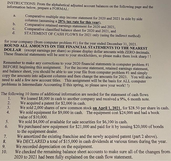 in a printout for each computer assignment or upload the finished assignment