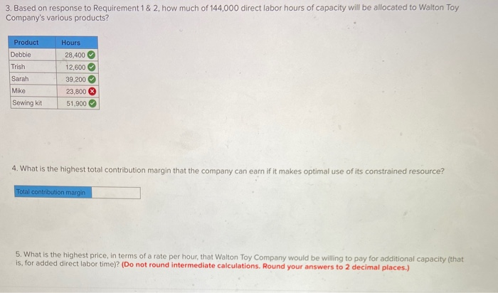 kit. Demand for the dolls is increasing, and management requests assistance from