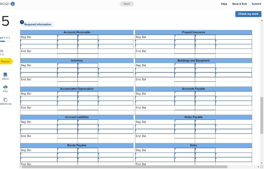 sheets for 2021 and 2020, a statement of income for 2021, and
