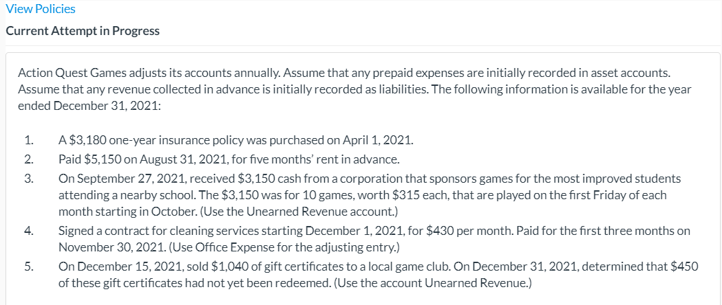 31, 2021. (Credit account titles are automatically indented when amount is entered.