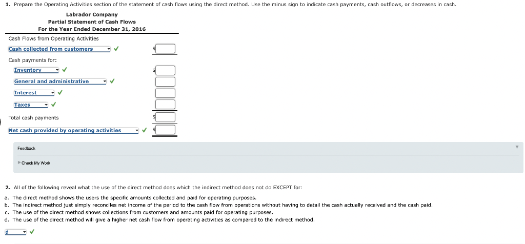 current assets and current liabilities of Labrador Company are available: Accounts receivable