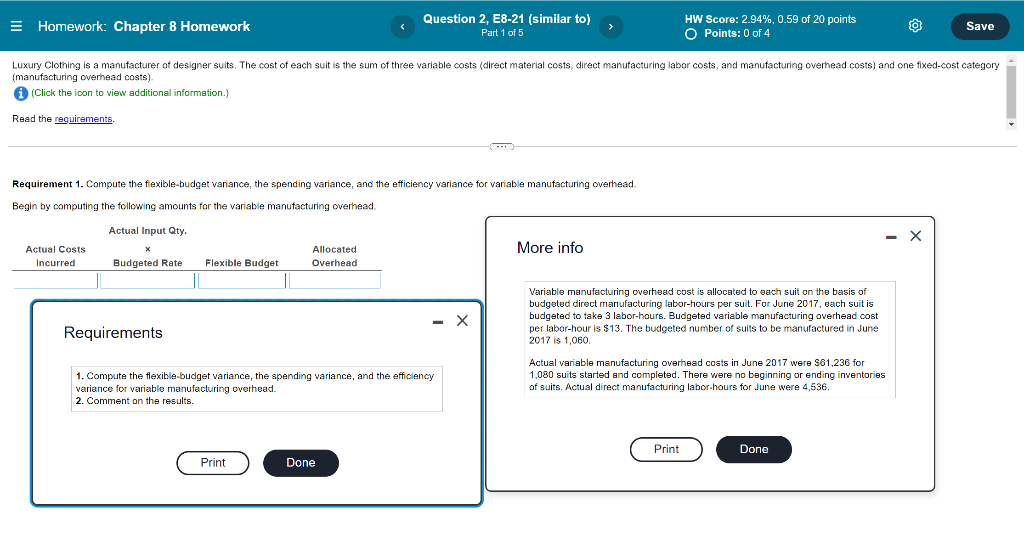  E Homework: Chapter 8 Homework Question 2, E8-21 (similar to) Part