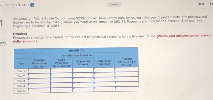  Seved - Chapters 9, 10, 11 Help 56 On January 1,