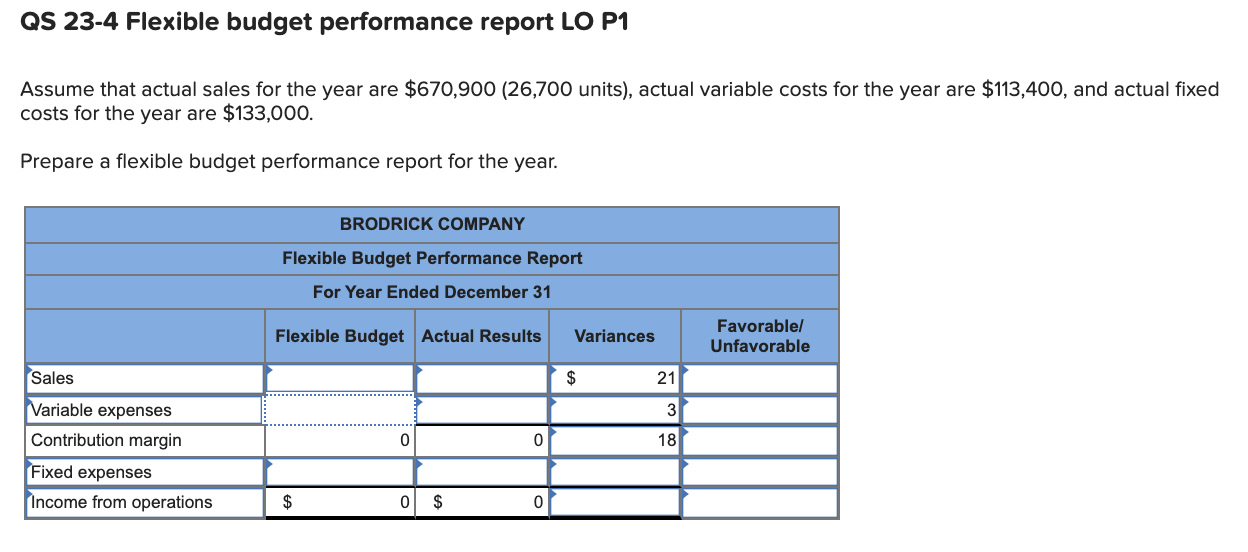following information for the Quick Study below. (The following information applies to