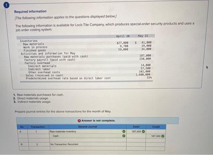  need help with all journal entries. Its one question. Required information