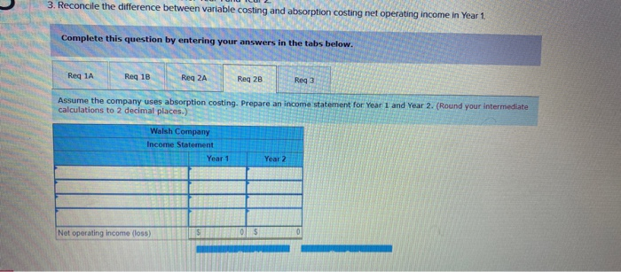 21 Variable costs per unit: Manufacturing: Direct materials Direct labore Variable manufacturing