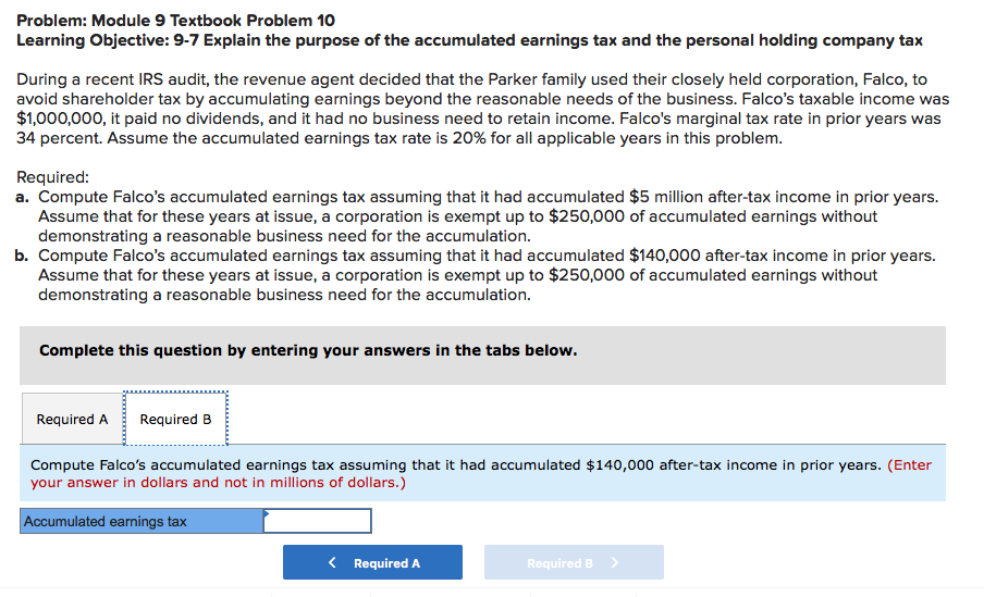 purpose of the accumulated earnings tax and the personal holding company tax