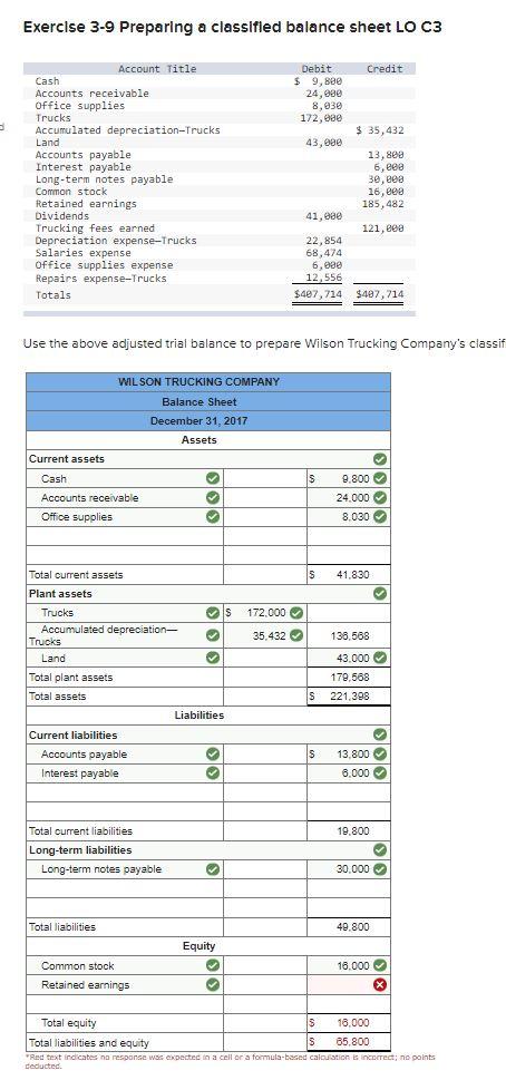  Help with the question i keep getting wrong Exercise 3-9 Preparing
