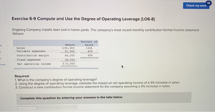  10 Check my work Exercise 6-9 Compute and Use the Degree