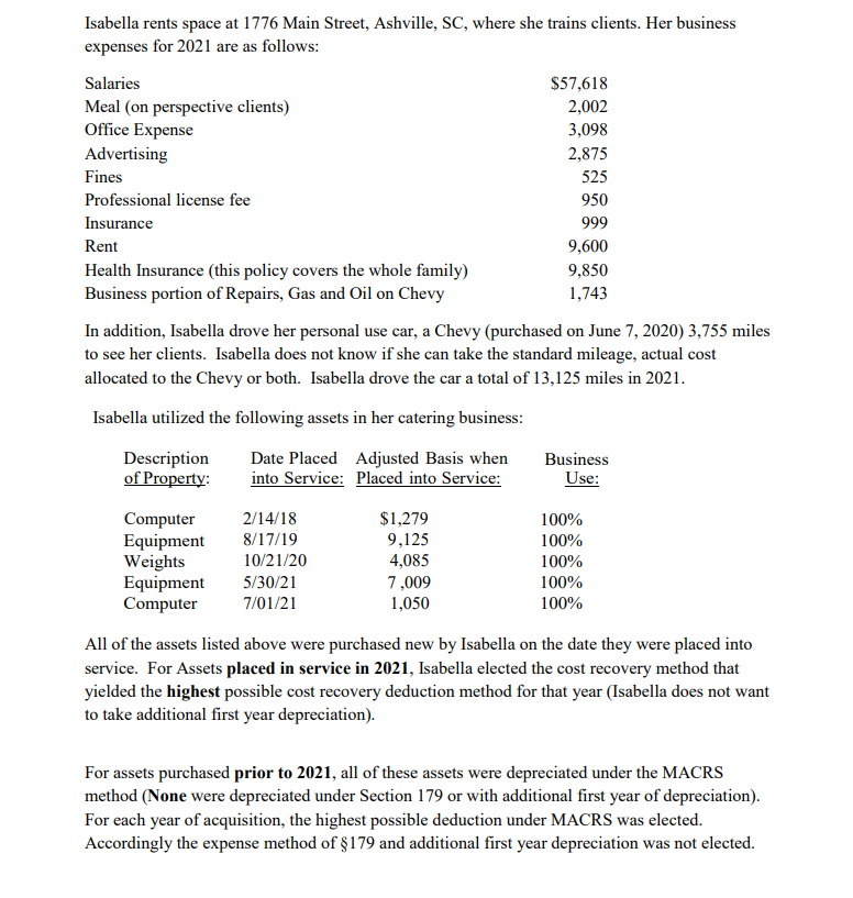 YOU INDIVIDUAL TAX RETURN PROJECT ISABELLA MARTINEZ INDIVIDUAL FEDERAL INCOME TAX RETURN