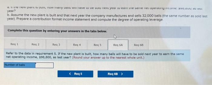 contribution format income statement and compute the degree of operoting leverage. Complete