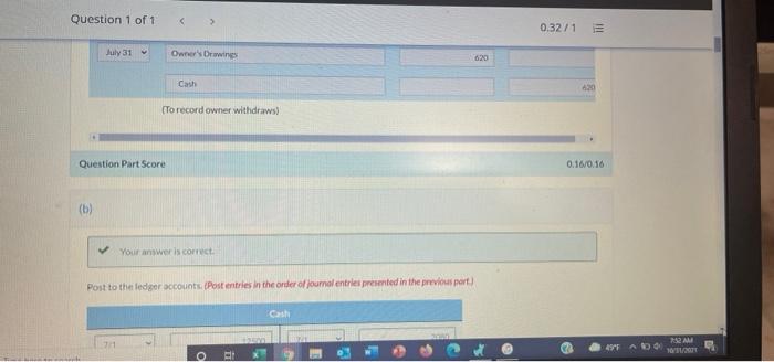 the company Purchased used truck for $8,320, paying $ 2.080 cash and