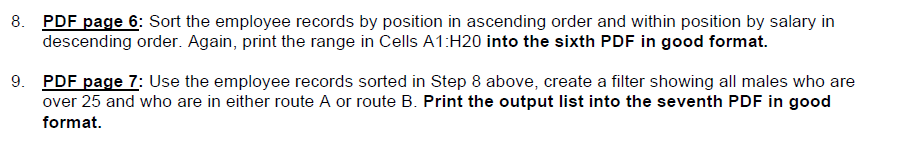 in sales. 3. PDF page 1: Use Data Filter functions in Excel