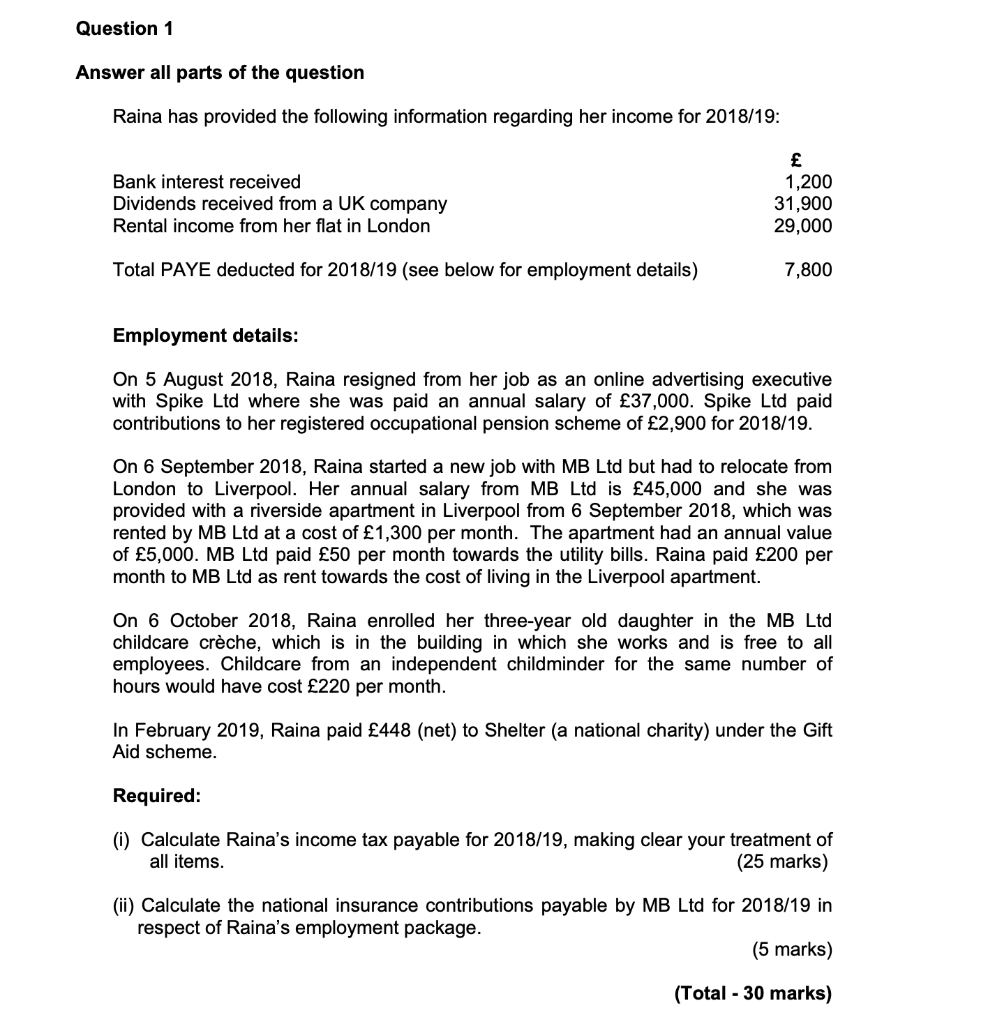 Can someone do this for me please? Question 1 Answer all