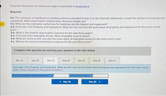 to the financial statements. Locate the section on property and equipment. What