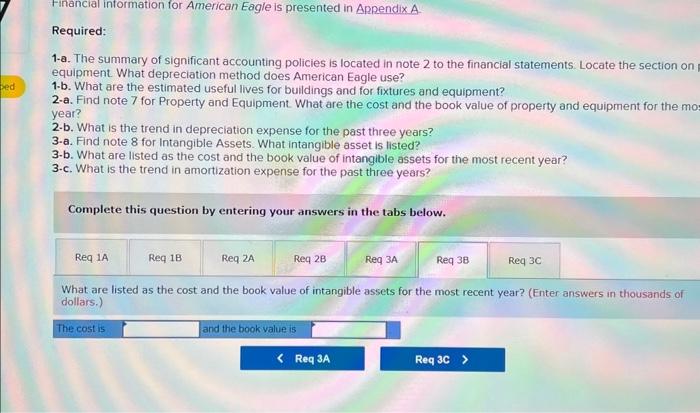 for Property and Equipment. What are the cost and the book value
