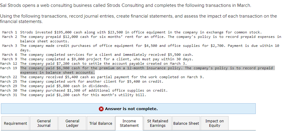  Sal Strods opens a web consulting business called Strods Consulting and