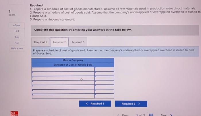 cost Raw naterial purchases Selling expenses Administrative expenses Manufacturing overhead applied to