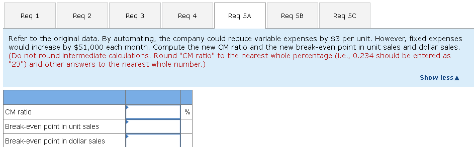 x $30 per unit) Variable expenses Contribution margin Fixed expenses Net operating