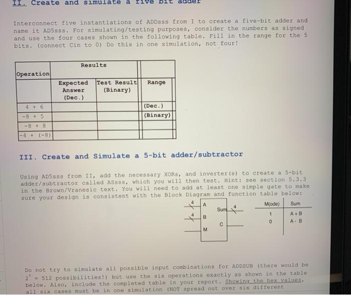 design arithmetic logic using knowledge gained in ECET 365 lectures and their