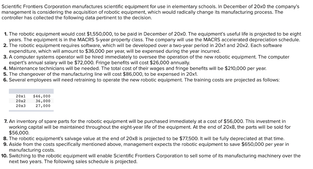 Prepare a year-by-year columnar schedule using the table given please! Scientific