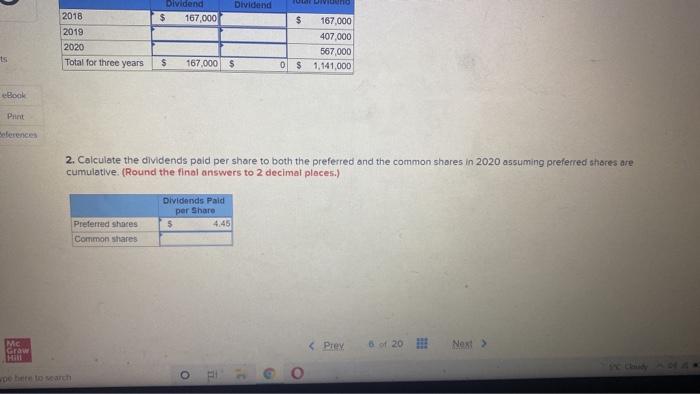 equity section of its balance sheet dated December 31, 2020. 6 points