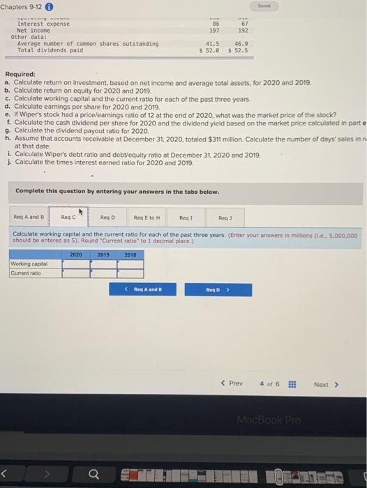 2019, 2018 (in millions) 2020 2019 2018 Current assets $ 681 $