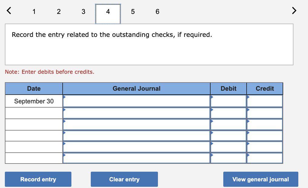 The following information is available for its September 30 reconciliation. Description Withdrawals