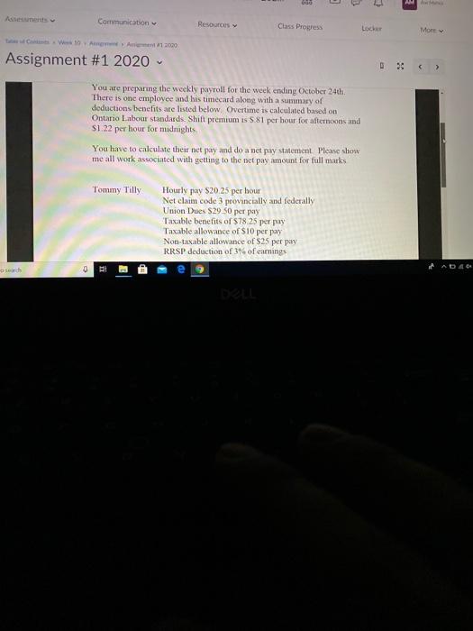  Gud AM Communication Resources Class Progress More Assignment #1 2020 2