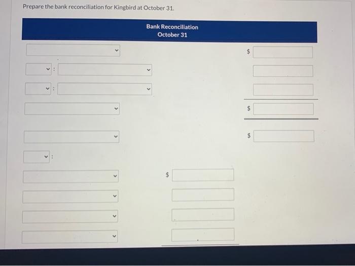 received its bank statement from Provincial Bank. It stated that Kingbird had