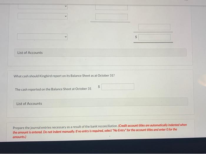 a balance of $9,630 at October 31. The company's general ledger showed